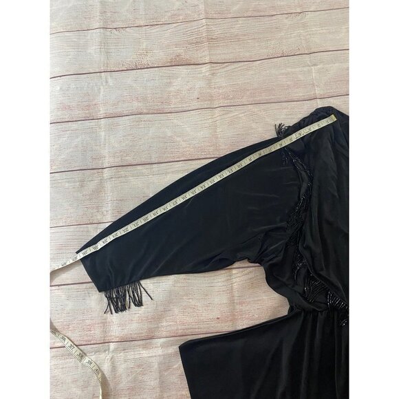 Vintage 1980's David Rose Black Harem Style Tassled Jumpsuit - Medium - Picture 10 of 13